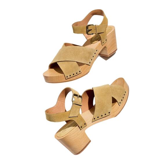 Madewell The Johanna Crisscross Clog Sandal 6.5 Taupe - Picture 1 of 11